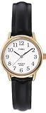 Timex Women's Black Leather Easy-Reader Indiglo Watch
