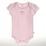 natubini Baby Body, rosa mit Satin-Schleife und gerafften R&Atilde;&frac14;schen&Atilde;&curren;rmelchen, Kurzarm, Gr&Atilde;&para;&Atilde;�e 74/80