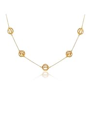 CZ BALL DIAMOND BY THE YARD NECKLACE