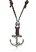 Regetta Jewelry Anchor Alloy Pendant Vintage Style Pendant Adjustable Leather Cord Necklace