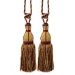 Pair of Burgundy and Antique Gold Alexandra Tassels