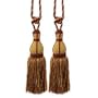 Pair of Burgundy and Antique Gold Alexandra Tassels