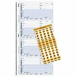 Rediform 50-176 Professional Linet Phone Memo Book, Four 2-3/4 X 5-3/4 Forms/Page, 400/Book