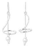 Unique Sterling Silver Dangle Earrings, 'Pirouette'