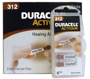 Duracell Hearing Aid Batteries Size 312 pack 60 batteries