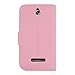 kwmobile® Elegant leather case for the Sony Xperia E with magnetic fastener and stand function in Hot Pink