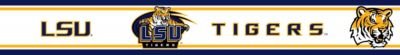 LSU Tigers Wallpaper Border Trademarx