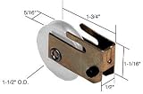 CRL Sliding Glass Door Roller with 1-1/2 Nylon Wheel 1/2 Wide Housing for Adhor/HiLite Doors