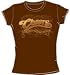 Cheers TV Show SCROLLED LOGO Juniors Size Fitted Brown T-shirt