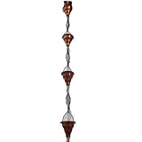 Monarch Rainchains Pure Copper Tara Rain Chain, 8-1/2-Feet