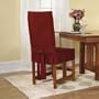 Sure Fit Cotton Duck Short Dining Room Chair Slipcover - Claret