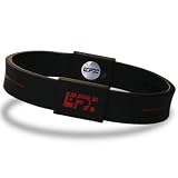 EFX Silicone Sport Bracelet, 7-Inch, Black/Red