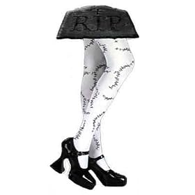 Womens Stitched White Pantyhose