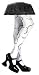 Womens Stitched White Pantyhose