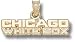 Chicago White Sox Solid 10K Gold ''SOX'' 3/4'' Border Pendant