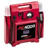 JNC4000 Portable Battery Charger: Peak Amps 1100; Cable Length 23; Cable Gauge #4; Charger 500 mA; Indicator Display Status Guage; Weight 18 lbs.; Accessories Outlet12 Volt DC; Warranty 1 Year Limited; UPC 747410990568.00 ;