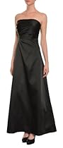 Hot Sale ABS Allen Schwartz Women's Strapless Side Tucks Dress, Black, 2