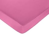 JoJo Surf Fitted Crib Sheet for Baby/Toddler Bedding Sets - Solid Pink