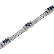 14K White Gold Sapphire and Diamond Bracelet