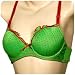 Mamia Printed Demi Cup Multifunctional And Adjustable Padded Underwire Bra With Upper Lace And Ribbon