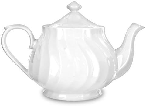 Imperial White Large 48oz Porcelain Tea Pot