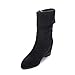 DBDK ESTRELLA-1 Women's Foldable Side Zipper Hidden Wedge Mid Calf Boots