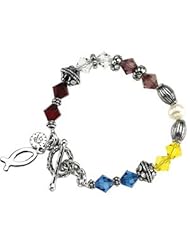 Sterling Silver Fishing For People/Good News B Bracelet Fishing For People/Good News Bracelet With Stones