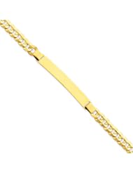 14 Karat Yellow Gold 5.9mm Curb Link ID Bracelet - 8 Inch