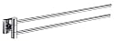 House Collection 17" Swing Arm Towel Bar - Polished Chrome