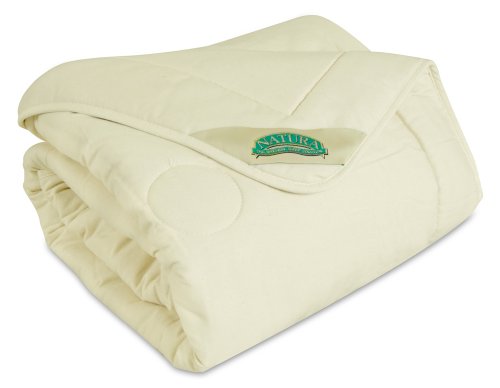 Natura Organic Cotton-Filled Fitted Mattress Pad
