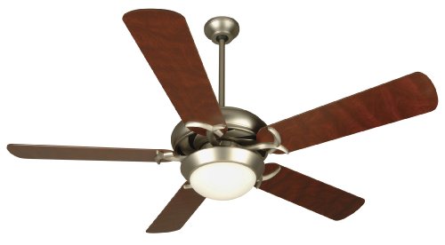 31IUWgeNlOL Craftmade CIU52BN Civic Unipack 52 Inch Ceiling Fan, Brushed Nickel Motor with Cherry Blades and Frosted White Bowl Light Kit