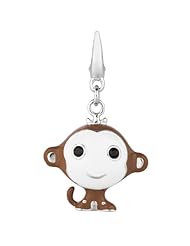 Sterling silver and Enamel MONKEY (Charm)