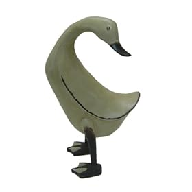 Smith & Hawken® Adult Duck Statue with Head Back - Cream