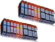 20 kompatible Druckerpatronen f�r Canon IP4850 IP4950 MG5150 MG5250 MG5350 MG6150 MG6250 PGI-525,CLI-526BK,CLI-526C,CLI-526M,CLI-526Y + 50 Photo Cards
