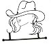 COWGIRL Metal Bronze TOWEL RACK Holder Bath Western NU