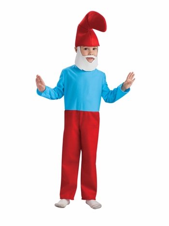Smurfs Movie Papa Smurf Costume,Large 12-14