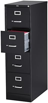 4 Drawer Commercial Letter Size Filing Cabinet (Black)