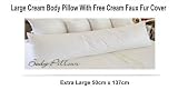 Extra Large Maternity Pregnant Support Long Body Pillow With Free Faux Fur Cover