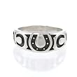 Western Horse Shoe Ring in Sterling Silver for Men or Women, Sizes 5, 6, 7, 8, 9, 10, 11, 12, 13, 14, and 15, #7900