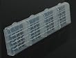 Bluecell 4 PCS Clear Color AA / AAA 4 Cell Battery Storage Case + Bluecell Cable Tie