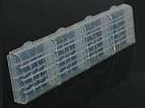 Bluecell 4 PCS Clear Color AA / AAA 4 Cell Battery Storage Case + Bluecell Cable Tie