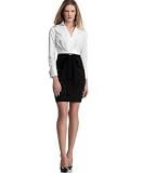 Calvin Klein V-Neck Ruched-Center Dress