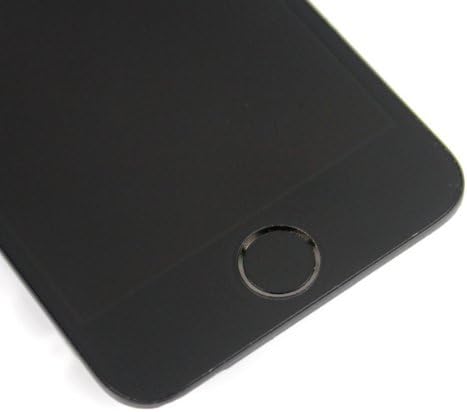 2pcs Home Button Key with Metal Ring For iPhone 5 Same Look as for iPhone 5s (solid black)