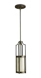 Murray Feiss F2058/1CB Aspen Lodge One-Light Pendant in Corinthian Bronze and Cream Snow Glass