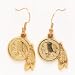 Washington Redskins NFL Team Logo Gold Tone Dangle Earrings
