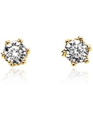 1/3 Carat Diamond Stud Earrings - 14 Karat Yellow Gold