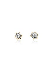 1/5 Carat Diamond Stud Earrings - 14 Karat Yellow Gold