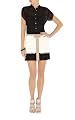 Colorblock Skirt with Lacing