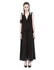 General Print Plunging Neck Silk  Dress