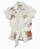 Apple Bottoms - Apple Bottoms Girls Metallic-Stripe Shirt